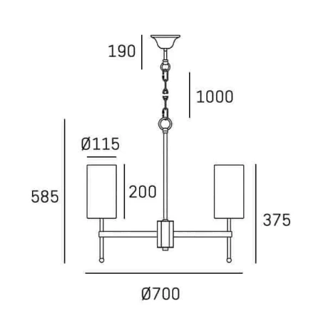 Lampa Hampton wisząca biała do kuchni nad stół DENVER P06994NI-WH – Cosmo Light